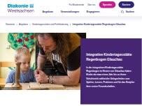 Website Screenshot Integrative Kindertagesstätte Regenbogen | Diakonie Westsachsen