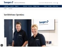 Website Screenshot Seeger Gesundheitshaus | Falkenseer Chaussee