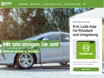 Website Screenshot Energie und Wasser Potsdam Ladestation