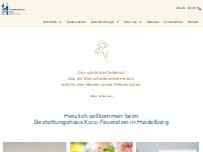 Website Screenshot Bestattungshaus Heidelberg Kurz-Feuerstein Standort Eppelheim
