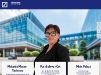 Website Screenshot Melanie Jutta Christa Moser-Tedesco, Selbstständige Finanzberaterin für die Deutsche Bank