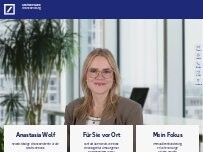 Website Screenshot Anastasia Wolf, Selbstständige Finanzberaterin für die Deutsche Bank