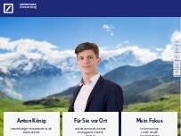 Website Screenshot Anton König, Selbstständiger Finanzberater für die Deutsche Bank