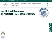 Website Screenshot AKZENT Hotel Grüner Baum - Hotel garni