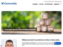 Website Screenshot Concordia Versicherungen Service-Büro Andreas Derksen