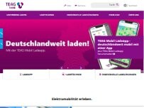 Website Screenshot TEAG Mobil-Ladestation