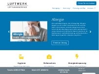 Website Screenshot Luftwerk - Lüftungsservice