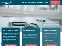 Website Screenshot Hausärztliche Praxis an der Mosel