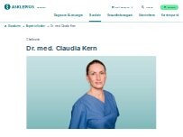 Website Screenshot Dr. med. Claudia Kern