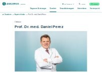 Website Screenshot Prof. Dr. med. Daniel Perez