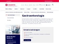 Website Screenshot Gastroenterologie Johanniter-Krankenhaus Bonn