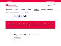 Website Screenshot Notfallambulanz am Johanniter-Krankenhaus Bonn