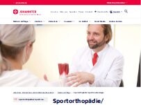 Website Screenshot Sportorthopädie/ Sporttraumatologie Waldkrankenhaus