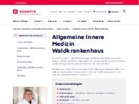 Website Screenshot Allgemeine Innere Medizin Waldkrankenhaus