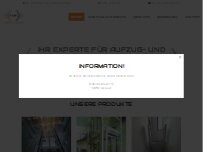 Website Screenshot KMA Aufzug & Liftttechnik