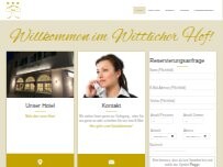 Website Screenshot Hotel Wittlicher Hof Claudia & Rene Fritzen eGbR