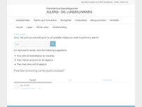 Allergi- og Lungeklinikken website screenshot