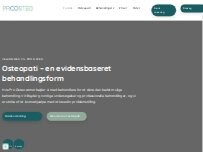 Website Screenshot Pro Osteo Gentofte og Charlottenlund