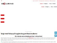 Website Screenshot P.C Securing v/Peter Christensen