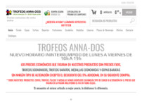 Trofeos Anna Dos website screenshot