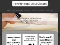 Pérez Montalvo Advocats website screenshot