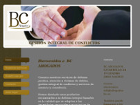 BC ABOGADOS GESTION INTEGRAL DE CONFLICTOS website screenshot