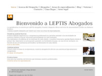 LEPTIS ABOGADOS website screenshot