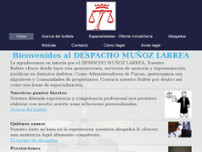 Despacho Muñoz Larrea website screenshot