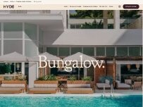 Website Screenshot BUNGALOW Pool Bar & Restaurant