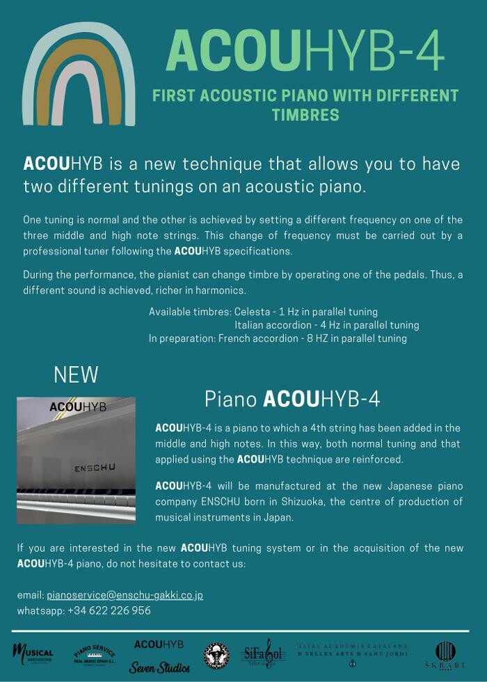 Images Acouhyb PIANO Center. Enschu office