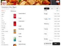 Website Screenshot Restaurante chino Miguel