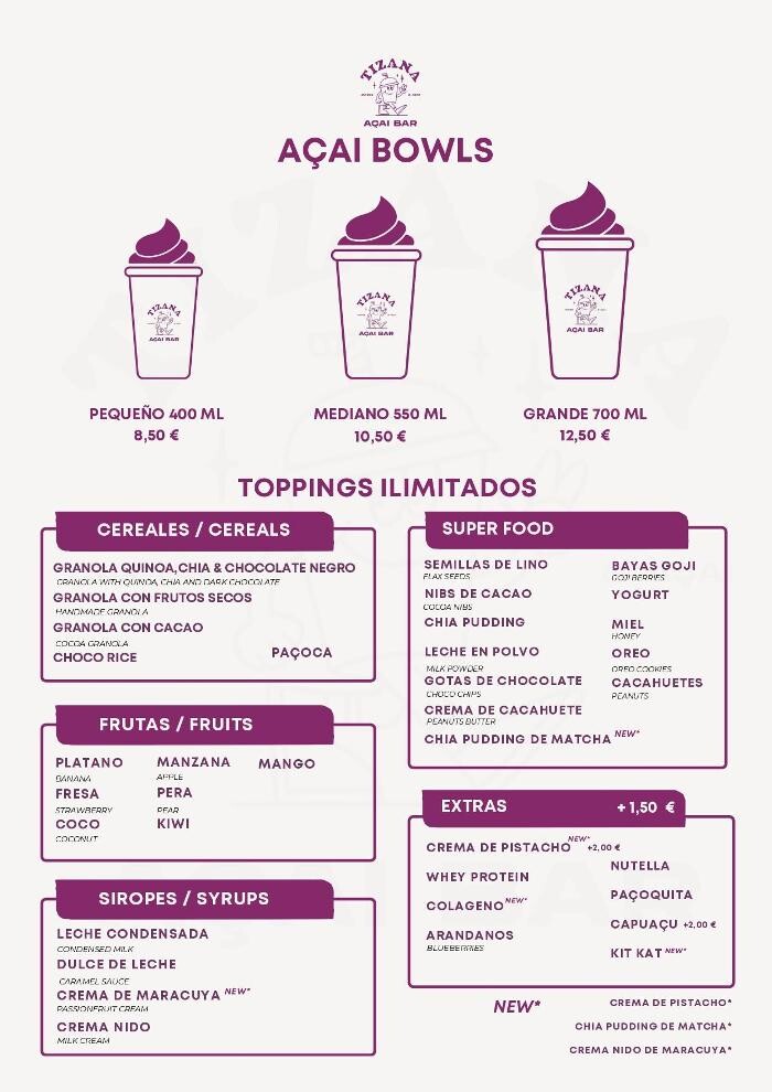 Images TIZANA Açai Bar - Açai Bowls y Smoothies en Gràcia, Barcelona