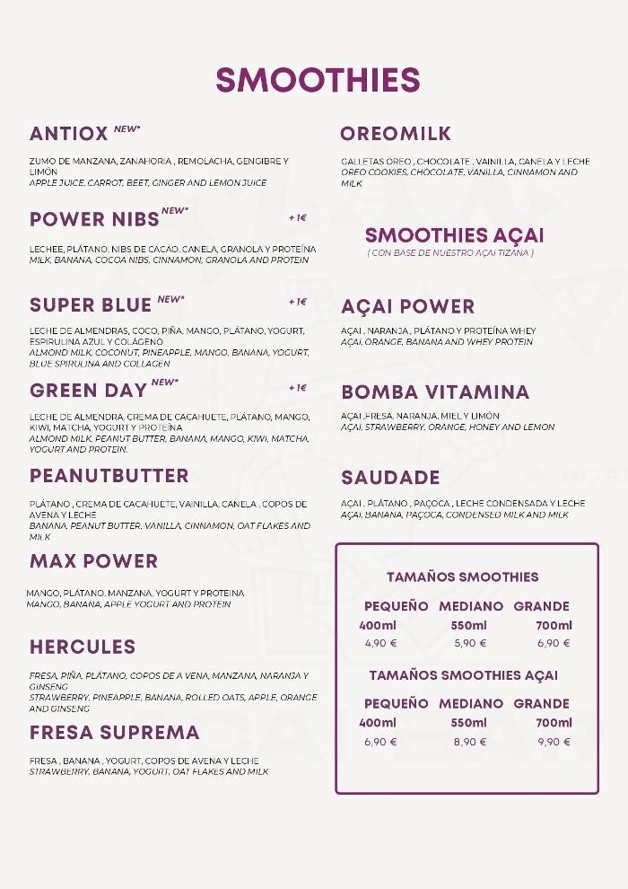 Images TIZANA Açai Bar - Açai Bowls y Smoothies en Gràcia, Barcelona