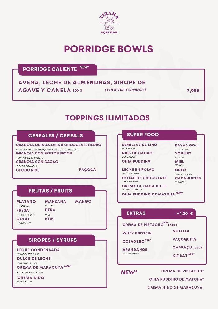 Images TIZANA Açai Bar - Açai Bowls y Smoothies en Gràcia, Barcelona