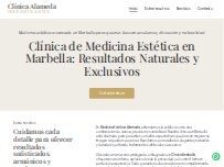Website Screenshot Clínica Alameda, Medicina Estética