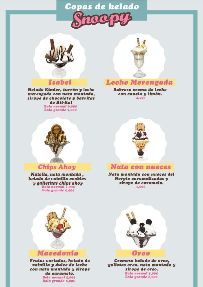 Images Heladería Crepería Snoopy ZigZag