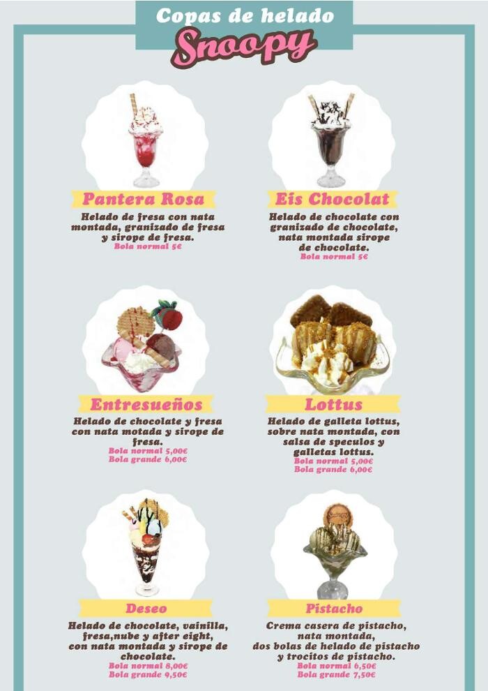Images Heladería Crepería Snoopy ZigZag