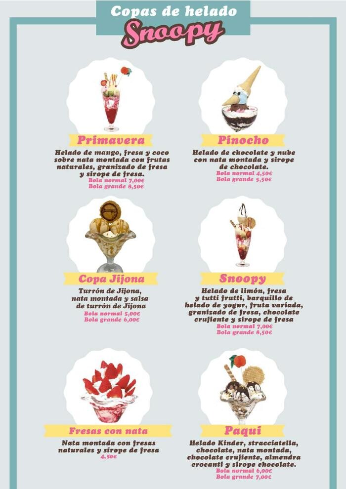 Images Heladería Crepería Snoopy ZigZag