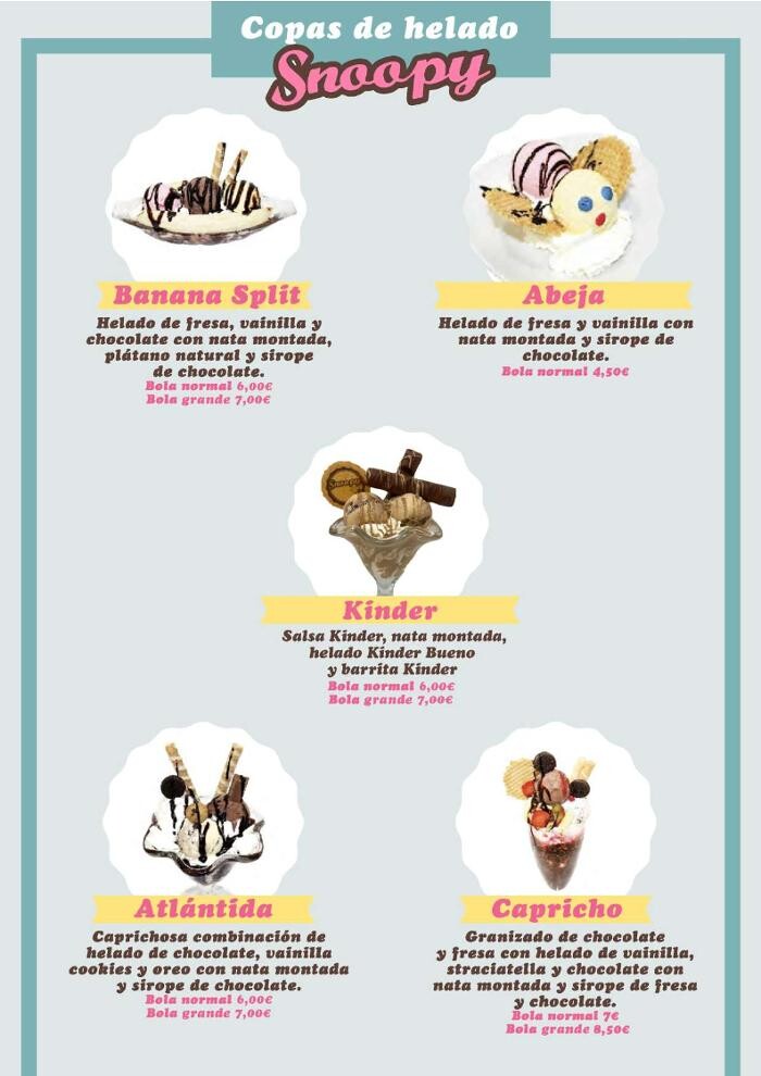 Images Heladería Crepería Snoopy ZigZag