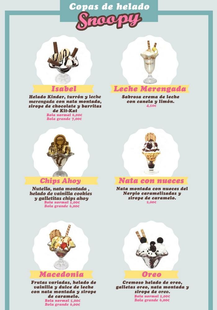 Images Heladería Crepería Snoopy ZigZag