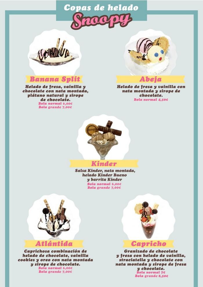 Images Heladería Crepería Snoopy ZigZag