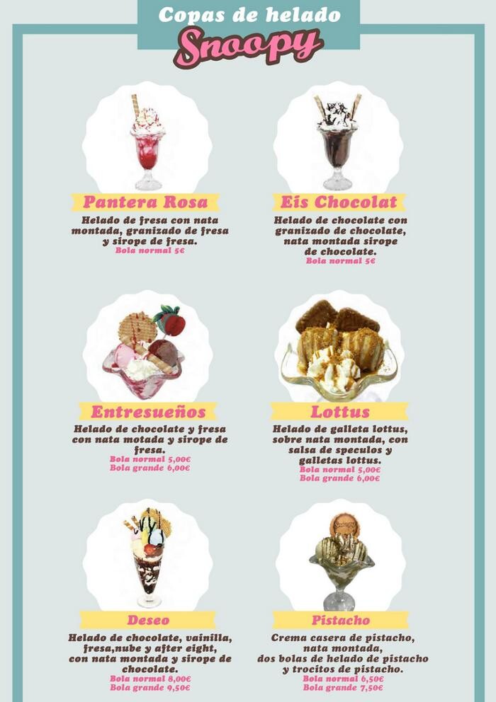 Images Heladería Crepería Snoopy ZigZag