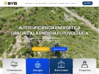 Website Screenshot SYB Solar es una empresa de Huesca especializada en soluciones integrales de energías renovables y climatización