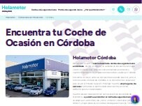 Website Screenshot Holamotor | Coches segunda mano Córdoba - Vehículos de ocasión