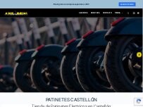 Website Screenshot Patinetes Eléctricos. Reparar patinete eléctrico. A dos ruedas Castellón