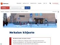 Website Screenshot Nekalan kirjasto