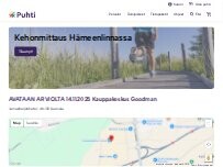 Website Screenshot Puhti kehonkoostumus mittauspiste Goodman
