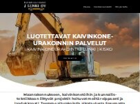 Website Screenshot Kaivinkoneurakointi J Lunki Oy
