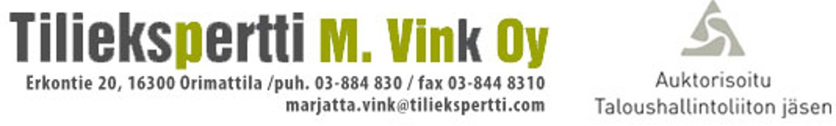Tiliekspertti M. Vink Oy Logo