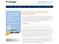Website Screenshot Budget Location Voiture - Aéroport Bordeaux